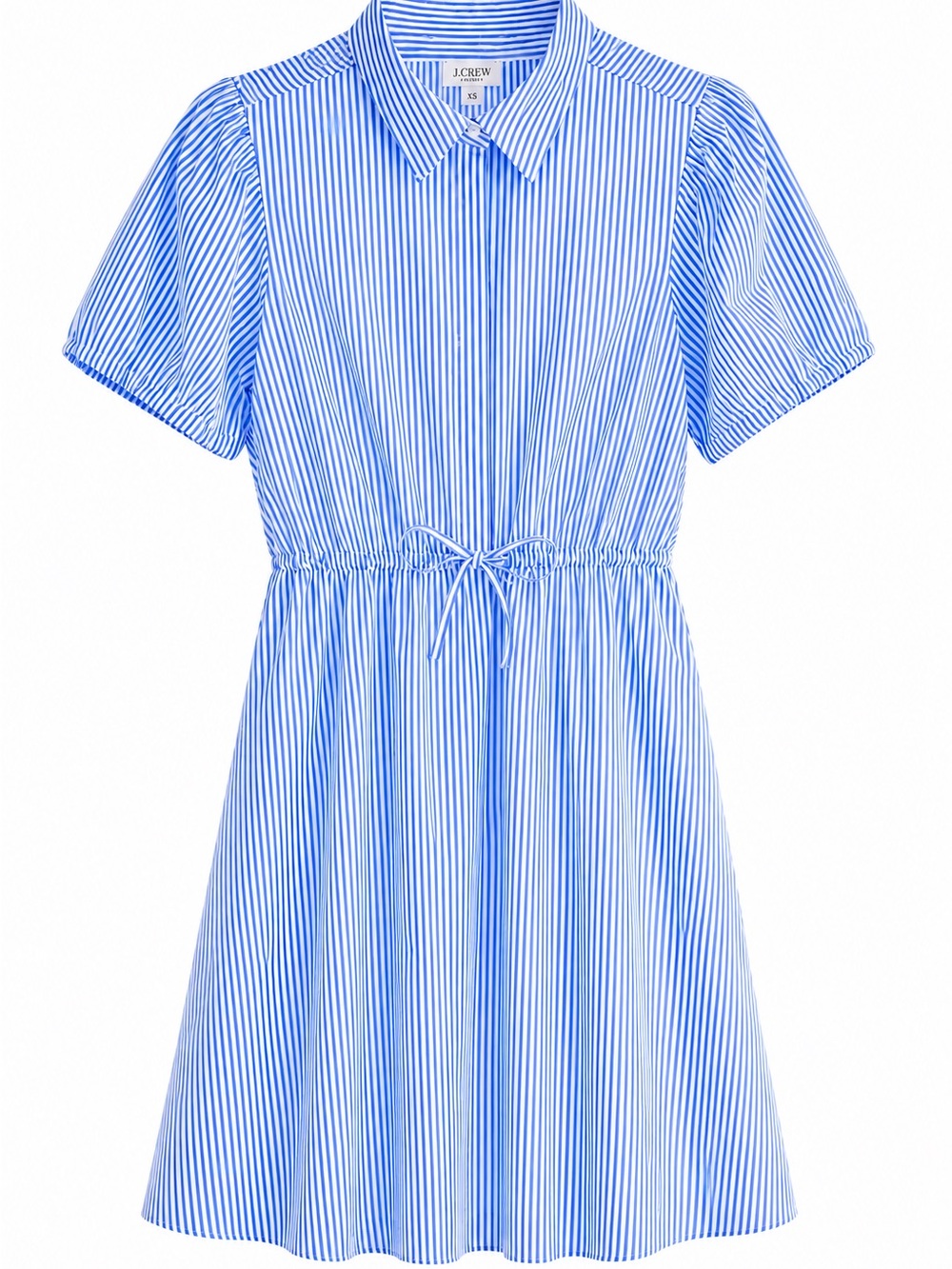 J. Crew Factory Tie Waist Collared Mini Dress - Regen (BBL)